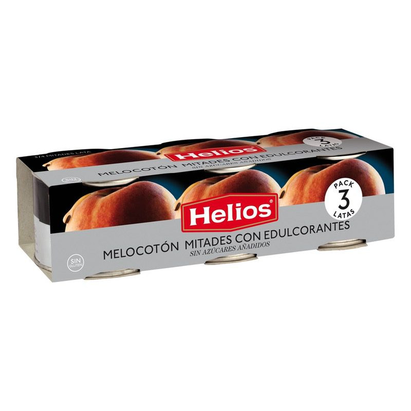 MELOCOTÓN MITADES SIN AZÚCARES AÑADIDOS TRIPACK (3X185gr.)